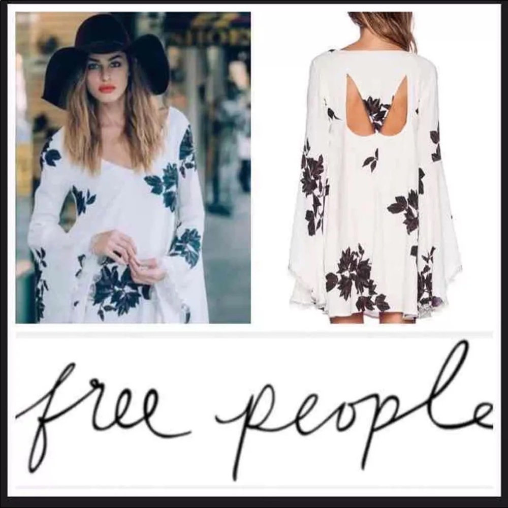 FREE PEOPLE Wanderer Mini Dress ivory RARE